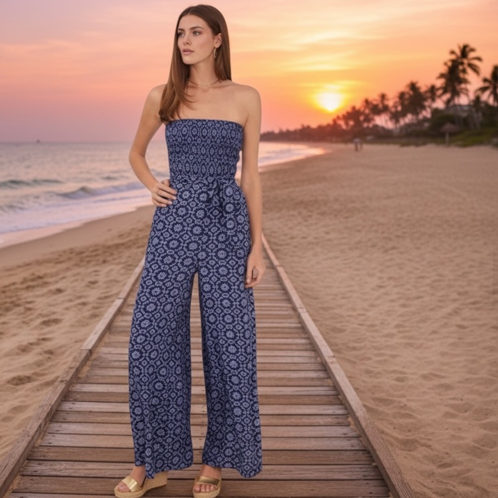 NWT 1. State Women’s Strapless Convertible Jumpsuit Resortwear‎ Vacation Summer